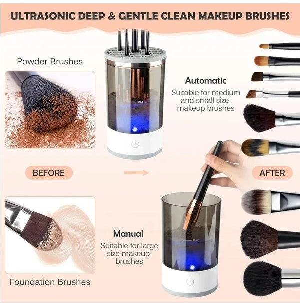 Automatic Electric Makeup Brush Cleaner - USB Powered Fast Cleaning & Drying Machine