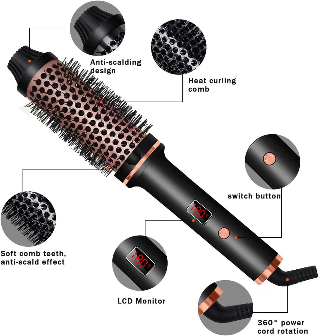 Hot-Air Brushes Thermal Brush 1.5 Inch Curling Iron Volumizing Brush