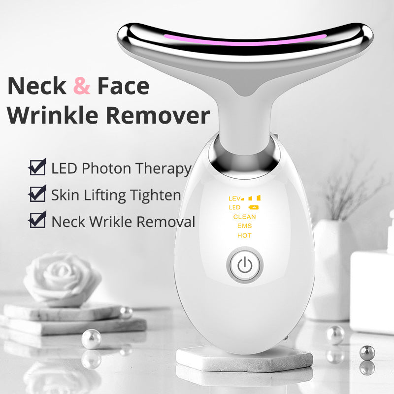 EMS Neck Lifting Device - 4-in-1 Anti-Aging Massager with LED Therapy