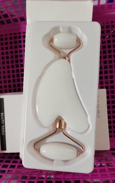 Resin Beeswax Facial Roller & Gua Sha Set - Face Lift Massage Tool