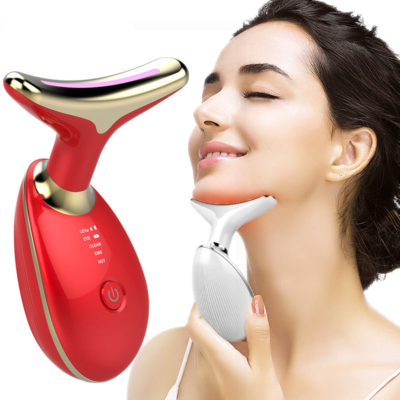 EMS Neck Lifting Device - 4-in-1 Anti-Aging Massager with LED Therapy