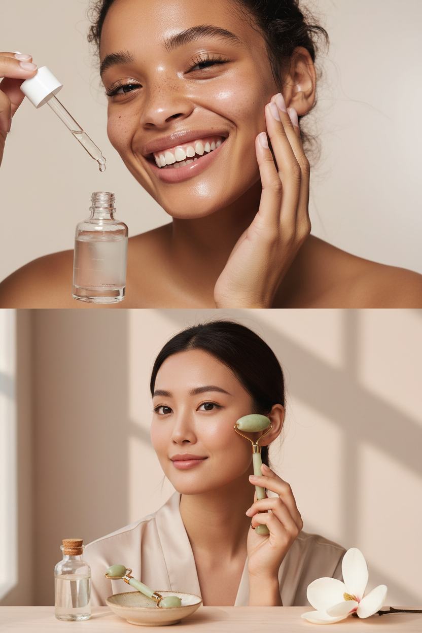 Skincare split composition